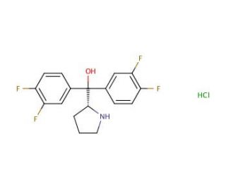 (R)-a,a-bis(3,4-Difluorophenyl)-2-pyrrolidinemethanol hydrochloride - chemical structure image