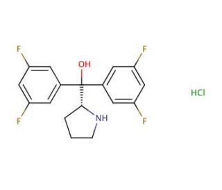 (R)-a,a-bis(3,5-Difluorophenyl)-2-pyrrolidinemethanol hydrochloride - chemical structure image