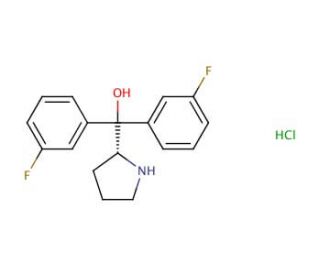 (R)-a,a-bis(3-Fluorophenyl)-2-pyrrolidinemethanol hydrochloride - chemical structure image