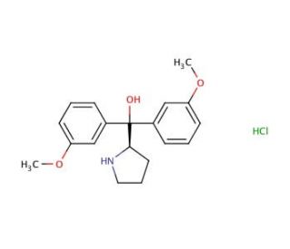 (R)-a,a-bis(3-Methoxyphenyl)-2-pyrrolidinemethanol hydrochloride - chemical structure image