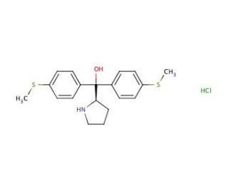 (R)-a,a-bis(4-Thioanisole)-2-pyrrolidinemethanol hydrochloride - chemical structure image