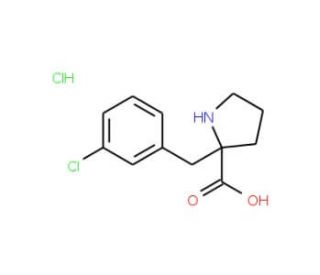 (R)-alpha-(3-Chlorobenzyl)proline HCl (CAS 637020-80-5) - chemical structure image