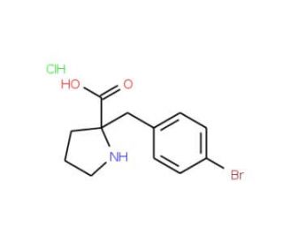 (R)-alpha-(4-Bromobenzyl)proline HCl (CAS 637020-91-8) - chemical structure image
