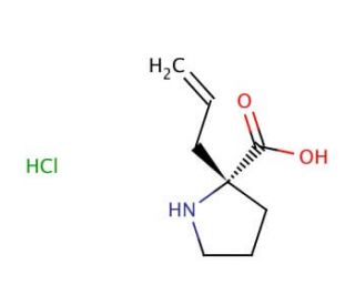(R)-&alpha;-Allyl-proline hydrochloride (CAS 177206-69-8) - chemical structure image