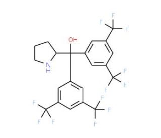 (R)-&alpha;,&alpha;-Bis[3,5-bis(trifluoromethyl)phenyl]-2-pyrrolidinemethanol (CAS 948595-00-4) - chemical structure image