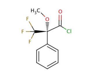 (R)-(&minus;)-&alpha;-Methoxy-&alpha;-(trifluoromethyl)phenylacetyl chloride (CAS 39637-99-5) - chemical structure image