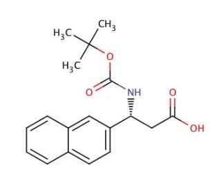(R)-Boc-3-(2-naphthyl)-&beta;-Ala-OH (CAS 500789-01-5) - chemical structure image