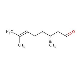 (R)-(&plus;)-Citronellal (CAS 2385-77-5) - chemical structure image