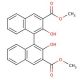 (R)-(+)-Dimethyl-2,2'-dihydroxy-1,1'-binaphthalene-3,3'-dicarboxylate 的分子结构, CAS编号: 18531-91-4 (R)-(+)-Dimethyl-2,2′-dihydroxy-1,1′-binaphthalene-3,3′-dicarboxylate (CAS 18531-91-4) - chemical structure image