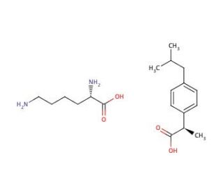 (R)-(&minus;)-Ibuprofen (S)-(&plus;)-Lysinate - chemical structure image