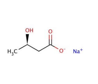 (R)-(&minus;)-3-Hydroxybutyric acid sodium salt (CAS 13613-65-5) - chemical structure image