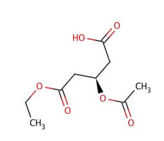 (R)-mono-Ethyl 3-acetoxyglutarate (CAS 113036-11-6) - chemical structure image
