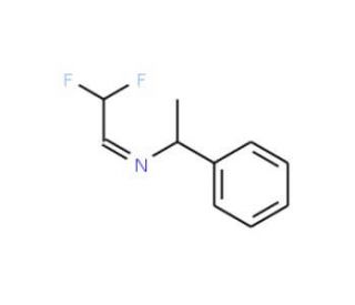 (R)-N-(2,2-Difluoroethylidene)-1-phenylethylamine (CAS 160797-29-5) - chemical structure image