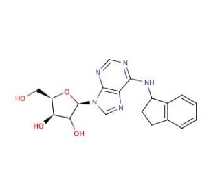(R)-N-(2,3-Dihydro-1H-indenyl)adenosine (CAS 96392-15-3) - chemical structure image