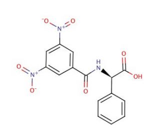 (R)-(&minus;)-N-(3,5-Dinitrobenzoyl)-D-&alpha;-phenylglycine (CAS 74927-72-3) - chemical structure image
