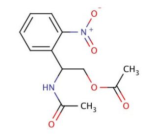 (R)-N-acetyl-2-nitro-2-Phenylglycinol-O-acetate - chemical structure image