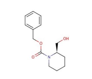 (R)-N-Benzyloxycarbonyl-2-piperidinemethanol (CAS 154499-13-5) - chemical structure image
