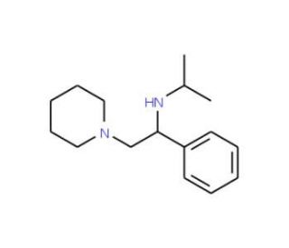 (R)-(&minus;)-N-Isopropyl-1-phenyl-2-(1-piperidinyl)ethylamine (CAS 129157-10-4) - chemical structure image