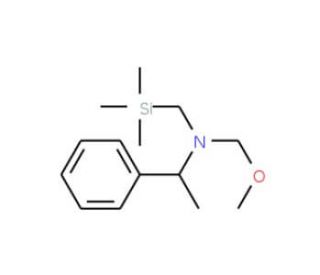 (R)-(+)-N-Methoxymethyl-N-(trimethylsilyl)methyl-1-phenylethylamine (CAS 133407-38-2) - chemical structure image