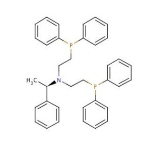 (R)-(&plus;)-N,N-Bis(2-diphenylphosphinoethyl)-1-phenylethylamine (CAS 161583-25-1) - chemical structure image
