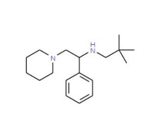 (R)-(&minus;)-N-Neopentyl-1-phenyl-2-(1-piperidinyl)ethylamine (CAS 153837-28-6) - chemical structure image