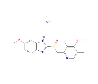 (R)-Omeprazole Sodium Salt (CAS 161796-77-6) - chemical structure image