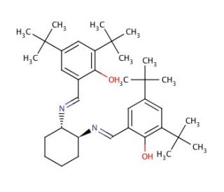 (R,R)-(&minus;)-N,N&prime;-Bis(3,5-di-tert-butylsalicylidene)-1,2-cyclohexanediamine (CAS 135616-40-9) - chemical structure image
