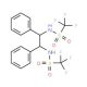 (R,R)-N,N'-Bis(trifluoromethanesulfonyl)-1,2-diphenylethylenediamine 的分子结构, CAS编号: 121788-73-6 (R,R)-N,N′-Bis(trifluoromethanesulfonyl)-1,2-diphenylethylenediamine (CAS 121788-73-6) - chemical structure image
