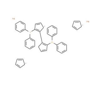 (R,R&prime;&prime;)-2,2&prime;&prime;-Bis(diphenylphosphino)-1,1&prime;&prime;-biferrocene (CAS 136274-57-2) - chemical structure image
