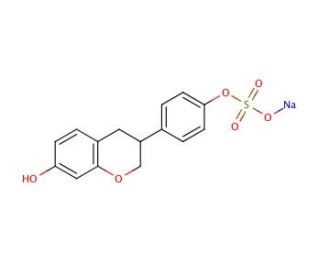R,S Equol 4&prime;-Sulfate Sodium Salt (CAS 1189685-28-6) - chemical structure image
