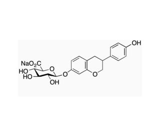 R,S Equol 7-&beta;-D-Glucuronide Sodium Salt (CAS 38482-82-5) - chemical structure image