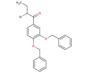 rac 1-[3,4-(Dibenzyloxy)phenyl]-2-bromo-1-butanone (CAS 24538-60-1) - chemical structure image