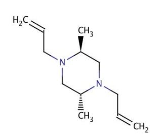 rac 1,4-Diallyl-2,5-dimethylpiperazine - chemical structure image
