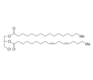 rac-1-Palmitoyl-2-linoleoyl-3-chloropropanediol (CAS 1246833-87-3) - chemical structure image