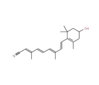 rac 13-(E/Z)-3-Hydroxyretinonitrile - chemical structure image