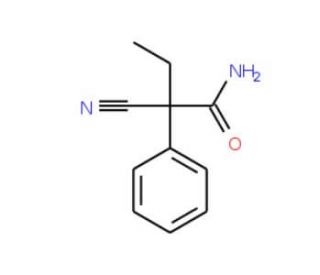 rac 2-Cyano-2-phenylbutanamide (CAS 80544-75-8) - chemical structure image