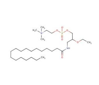 rac-2-Ethoxy-3-octadecanamido-1-propylphosphocholine (CAS 163702-18-9) - chemical structure image