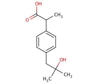 rac 2-Hydroxy Ibuprofen (CAS 51146-55-5) - chemical structure image
