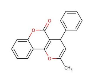 rac-2-Methyl-4-phenyl-4H-pyrano[3,2-c]benzopyran-5-one (CAS 15151-14-1) - chemical structure image