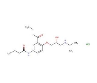 rac 3-Deacetyl-3-butanoyl Acebutolol Hydrochloride - chemical structure image
