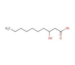 rac 3-Hydroxydecanoic Acid (CAS 5561-87-5) - chemical structure image