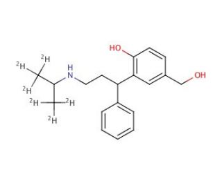 rac 5-Hydroxymethyl Desisopropyl Tolterodine-d6 (CAS 1189419-89-3) - chemical structure image