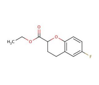 rac-6-Fluoro-3,4-dihydro-2H-1-benzopyran-2-carboxylic Acid Ethyl Ester - chemical structure image