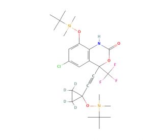 rac-8,14-Bis(tert-butyldimethylsilyloxy) Efavirenz-d4 (CAS 1329840-70-1) - chemical structure image