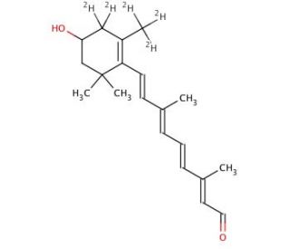 rac all-trans 3-Hydroxyretinal-d5 - chemical structure image