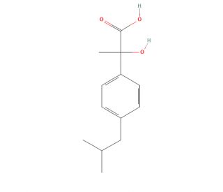 rac &alpha;-Hydroxy Ibuprofen (CAS 60057-62-7) - chemical structure image