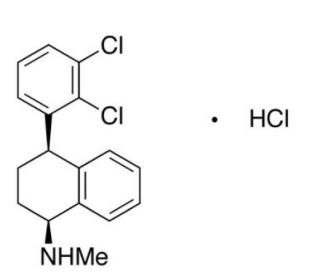 rac-cis-2,3-Dichloro Sertraline Hydrochloride (CAS 1198084-29-5) - chemical structure image