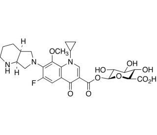 rac cis-Mo&xi;floxacin Acyl-&beta;-D-glucuronide (CAS 733002-61-4) - chemical structure image