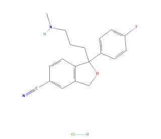 rac Demethyl Citalopram Hydrochloride (CAS 97743-99-2) - chemical structure image