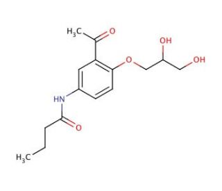 rac Des(isopropylamino) Acebutolol Diol - chemical structure image